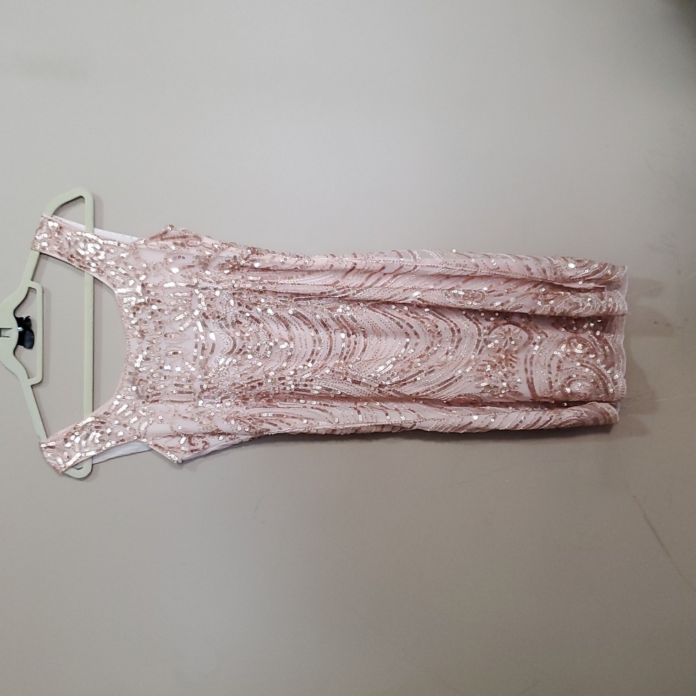 Elegant Sequin Flesh Color Dress Size Medium - Picture 5 of 5